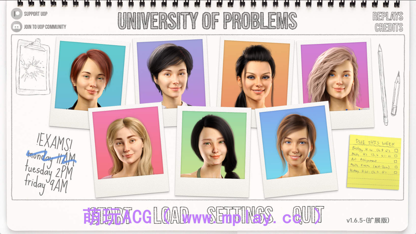 【PC/欧美SLG】学院情缘(别名：问题大学)1.6.5 AI版【12.3G/汉化/动态/更新】-萌玩ACG